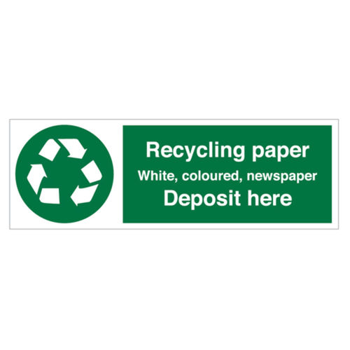 Recycling Paper Sign (68118V)